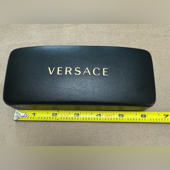 Versace Black Hard case Glasses/Sunglasses Gold Letter with velvet soft lining - Picture 6 of 8